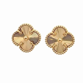 Yellow Gold Clover Earrings