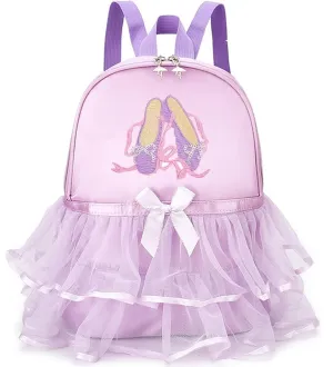 Yitengteng Princess Ballerina Backpack Dance Bag for Toddler Girls Nylon Backpack