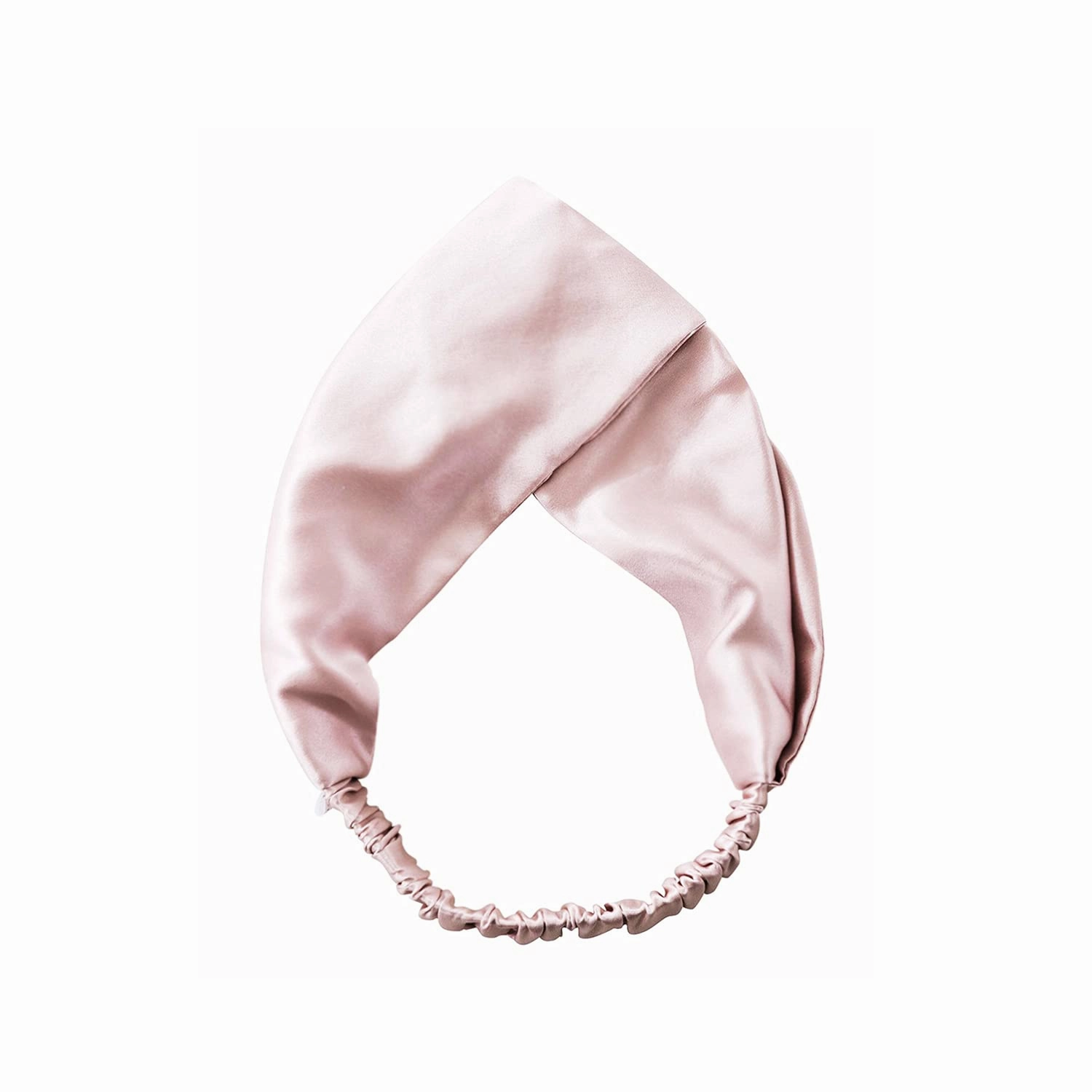 ZIMASILK 100% Mulberry Silk Headband Elastic Twisted Head Hair Wrap Accessory Turban For Women(Pink)