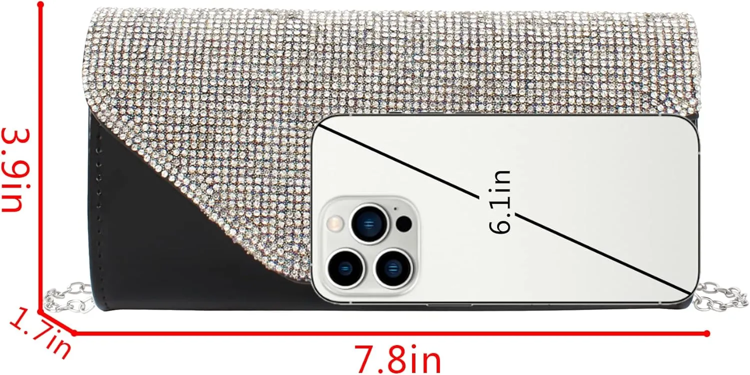 ZLMBAGUS Evening Clutch Purse Bag Party Prom Wedding Envelope Crossbody Handbags