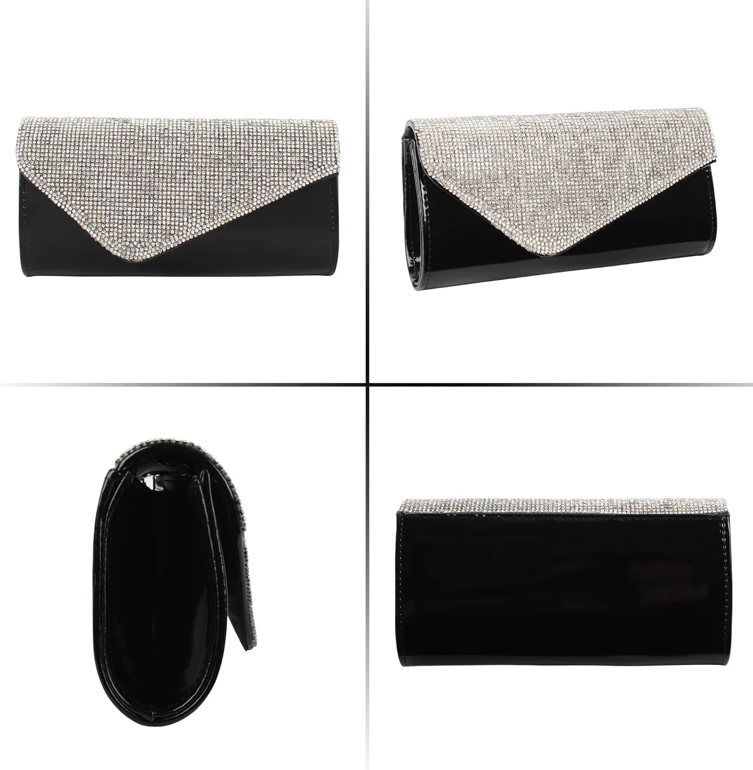 ZLMBAGUS Evening Clutch Purse Bag Party Prom Wedding Envelope Crossbody Handbags
